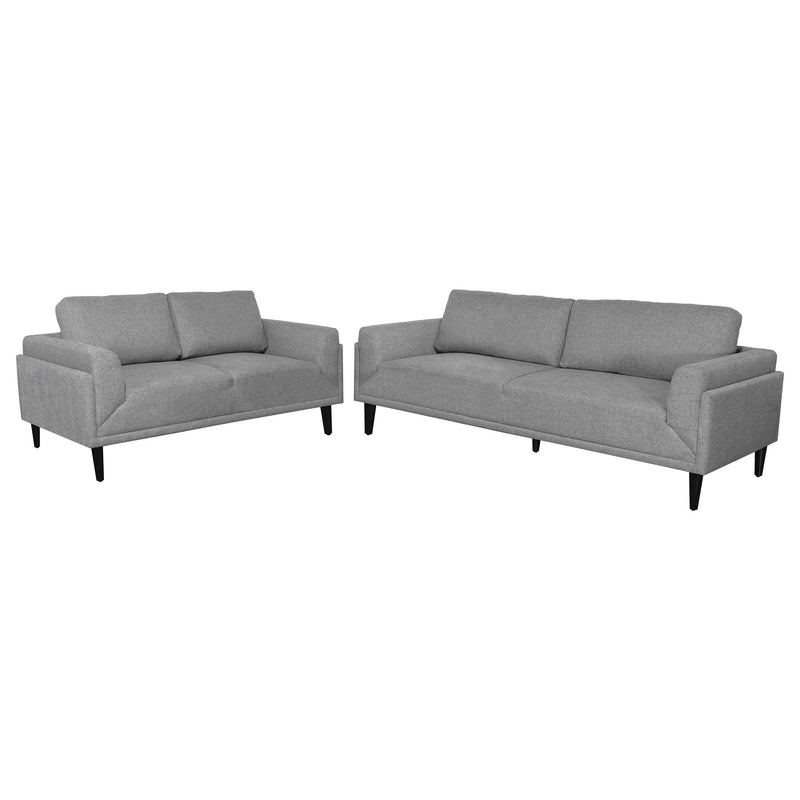 Rilynn 2-piece Upholstered Track Arm Sofa Set