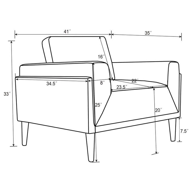 Rilynn Upholstered Track Arm Accent Chair