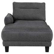 Caspian Upholstered Curved Arm Chaise Sectional Sofa Grey - detail 6