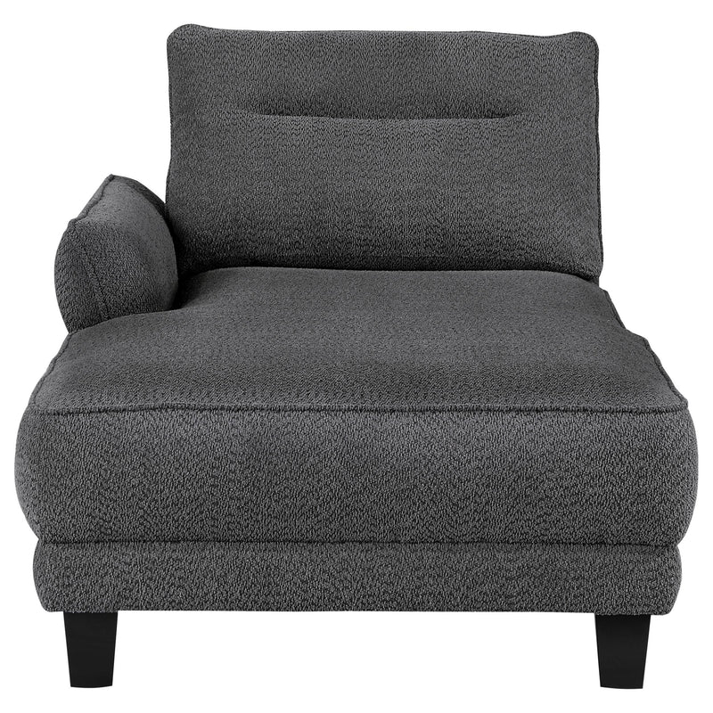 Caspian Upholstered Curved Arm Chaise Sectional Sofa Grey - detail 6