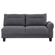 Caspian Upholstered Curved Arm Chaise Sectional Sofa Grey - detail 7