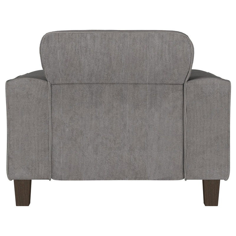Deerhurst Upholstered Track Arm Tufted Accent Chair