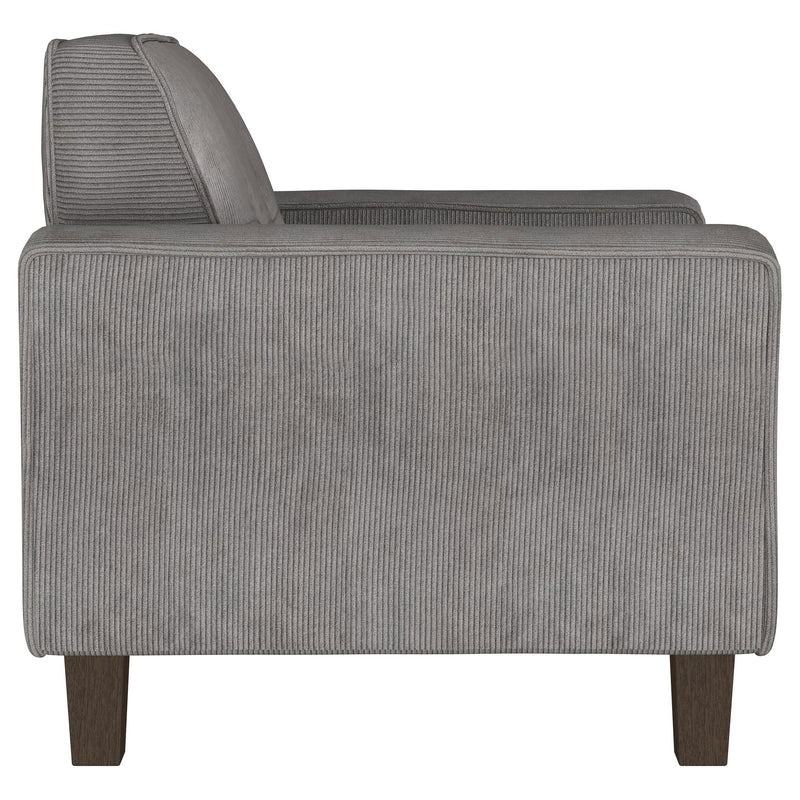Deerhurst Upholstered Track Arm Tufted Accent Chair