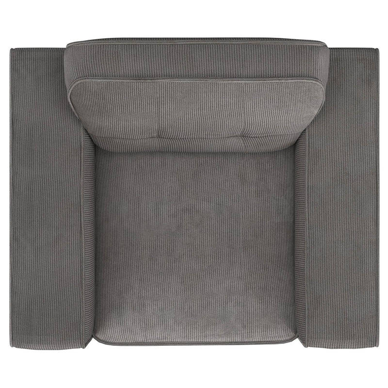 Deerhurst Upholstered Track Arm Tufted Accent Chair