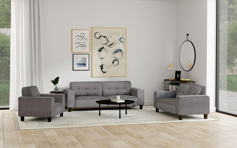 Deerhurst Upholstered Track Arm Tufted Accent Chair