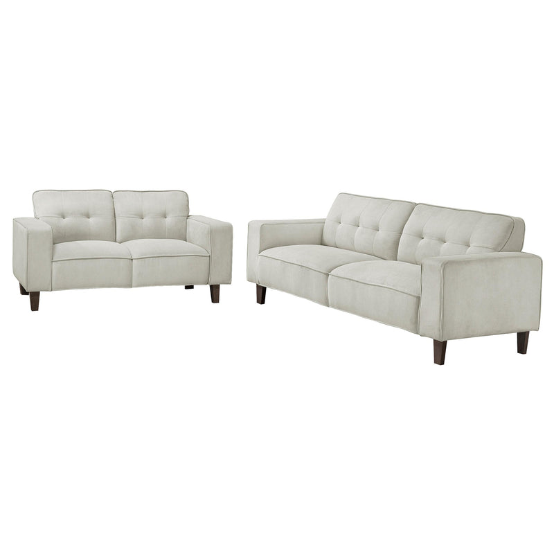 Deerhurst 2-piece Upholstered Track Arm Sofa Set