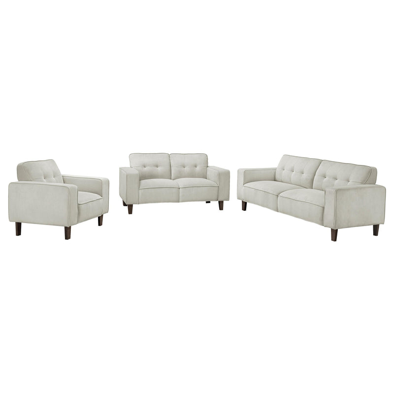 Deerhurst 3-piece Upholstered Track Arm Sofa Set