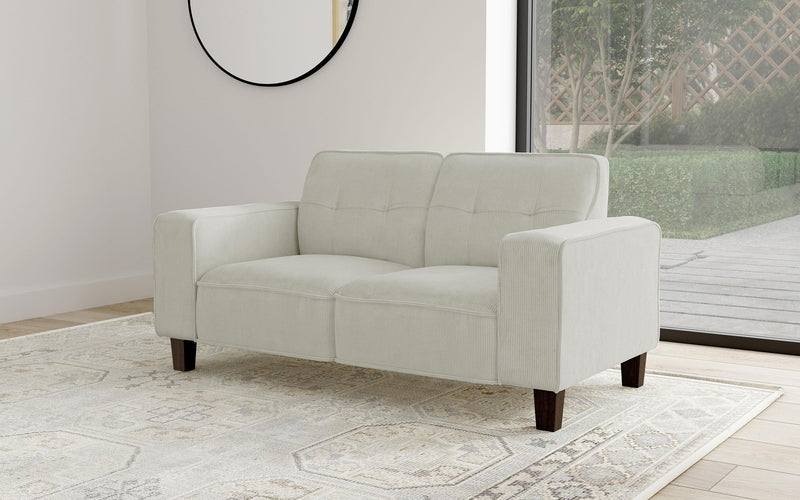 Deerhurst Upholstered Track Arm Tufted Loveseat