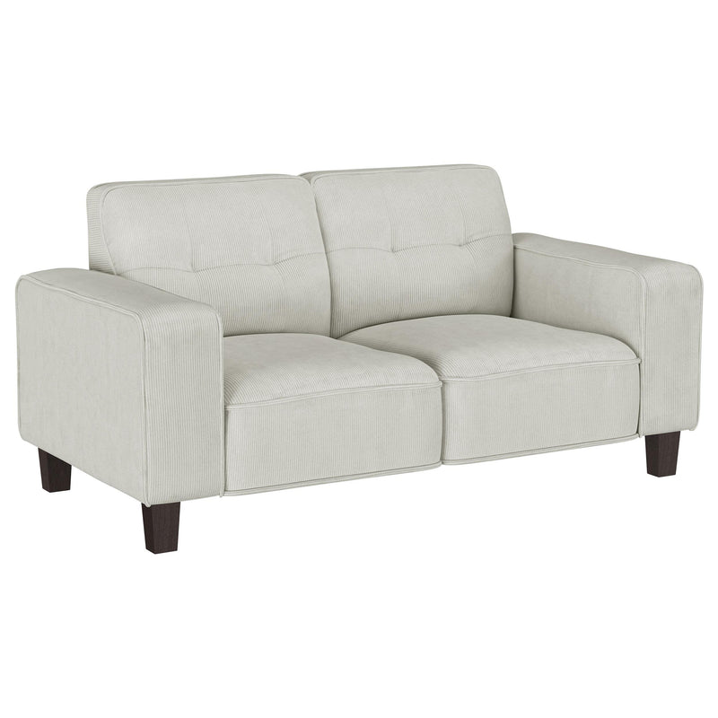 Deerhurst Upholstered Track Arm Tufted Loveseat