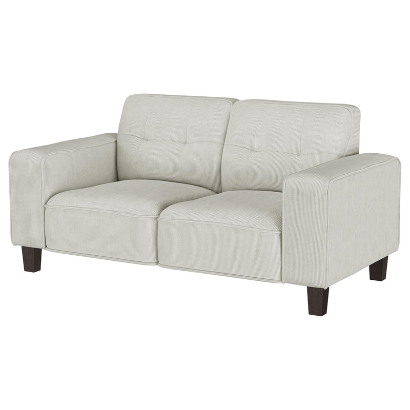 Deerhurst Upholstered Track Arm Tufted Loveseat