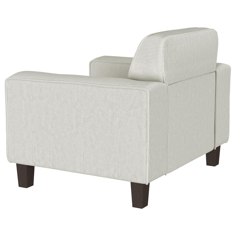 Deerhurst Upholstered Track Arm Tufted Accent Chair