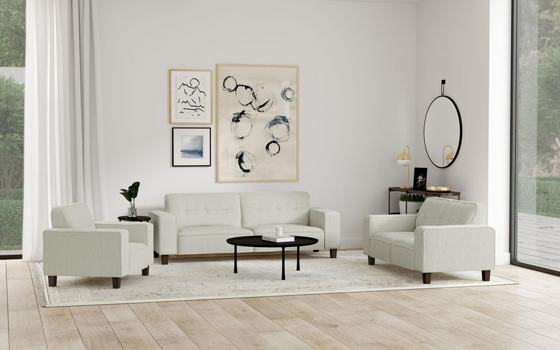 Deerhurst Upholstered Track Arm Tufted Accent Chair