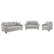 Tomkins 3-piece Boucle Upholstered Sofa Set Light Grey - alternate view