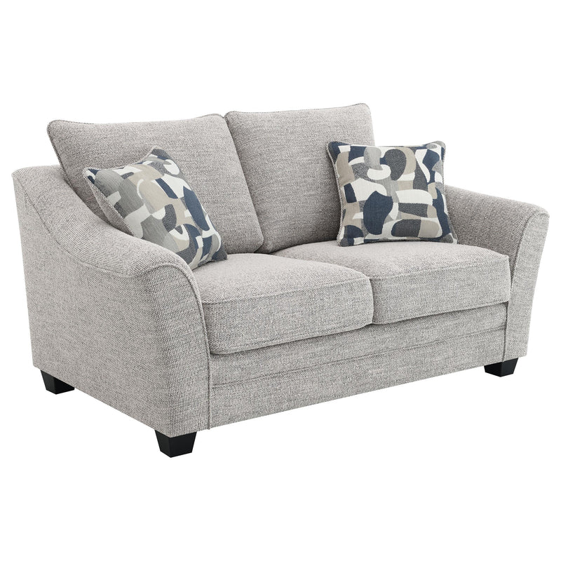 Tomkins 3-piece Boucle Upholstered Sofa Set Light Grey - detail 7