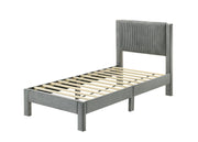 Crownmark Lucia Platform Bed - Light Grey