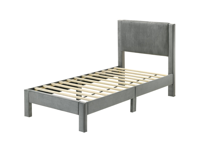 Crownmark Lucia Bed - Light Grey