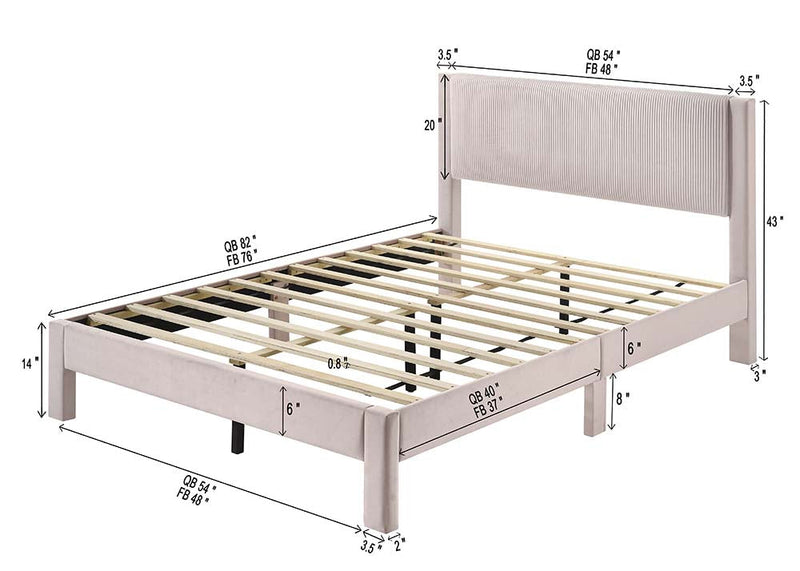 Crownmark Lucia Bed - Pink