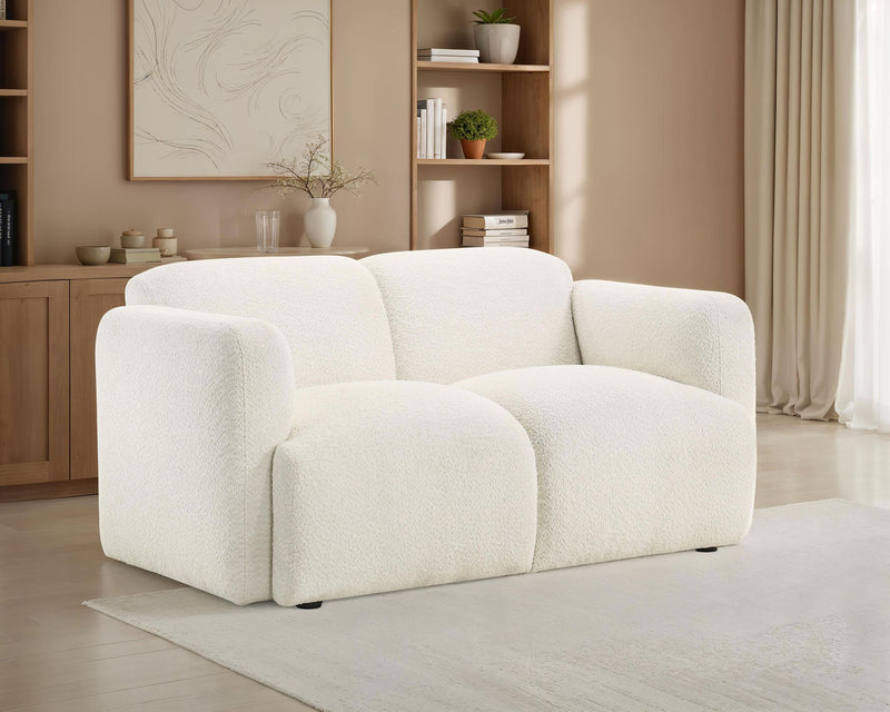 Dorset Fabric Upholstered Round Track Arm Loveseat