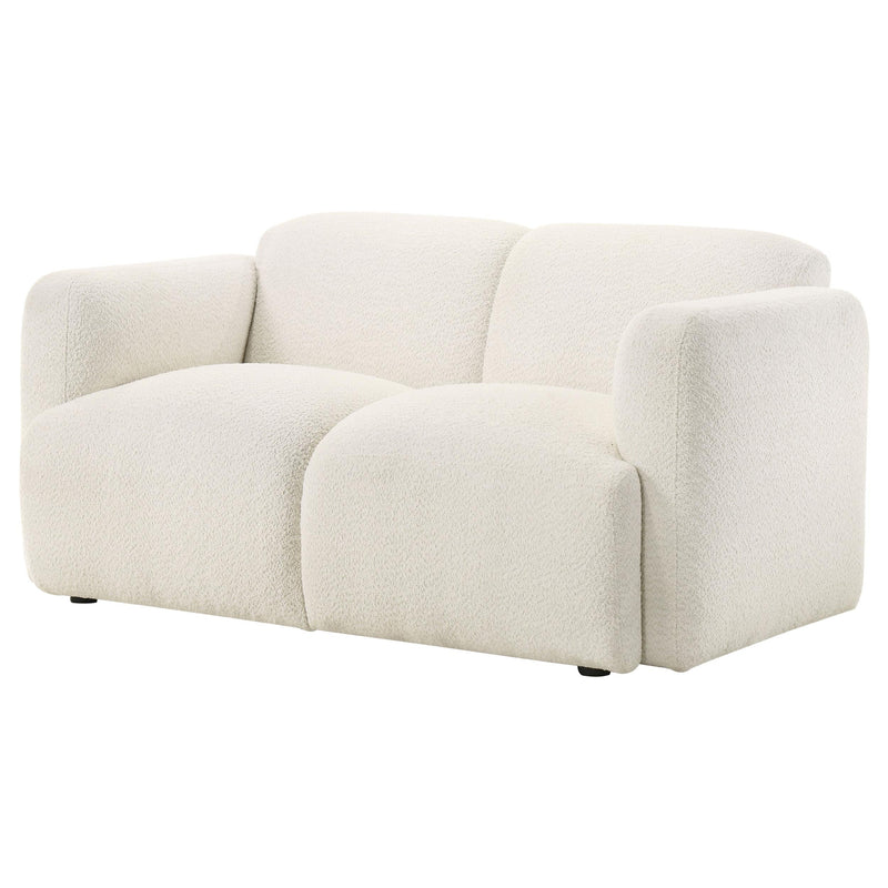 Dorset Fabric Upholstered Round Track Arm Loveseat