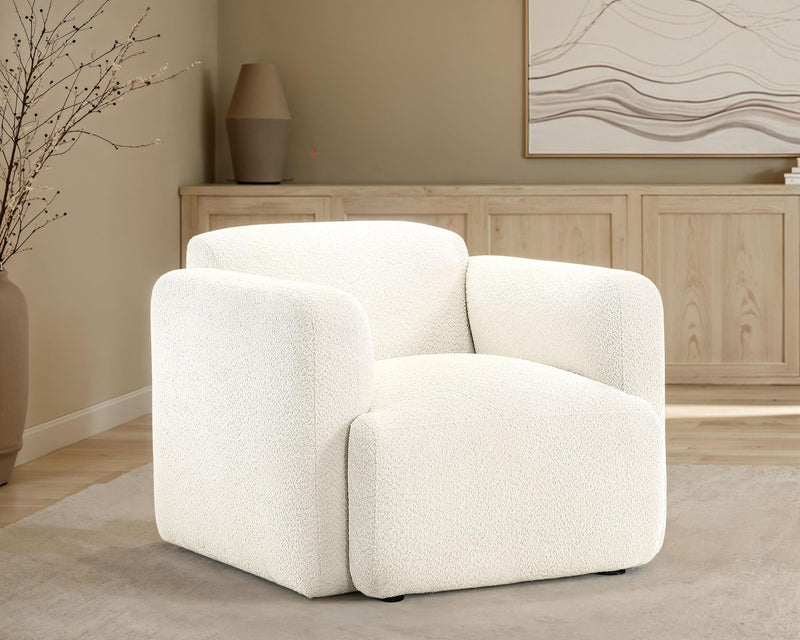 Dorset Fabric Upholstered Round Track Arm Accent Chair
