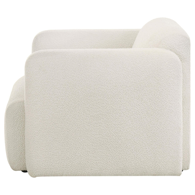 Dorset Fabric Upholstered Round Track Arm Accent Chair