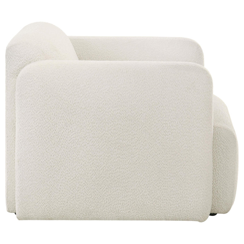 Dorset Fabric Upholstered Round Track Arm Accent Chair