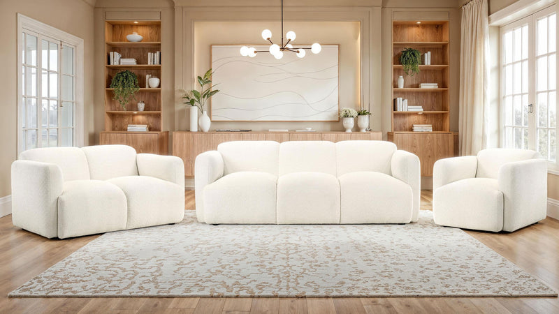 Dorset Fabric Upholstered Round Track Arm Accent Chair