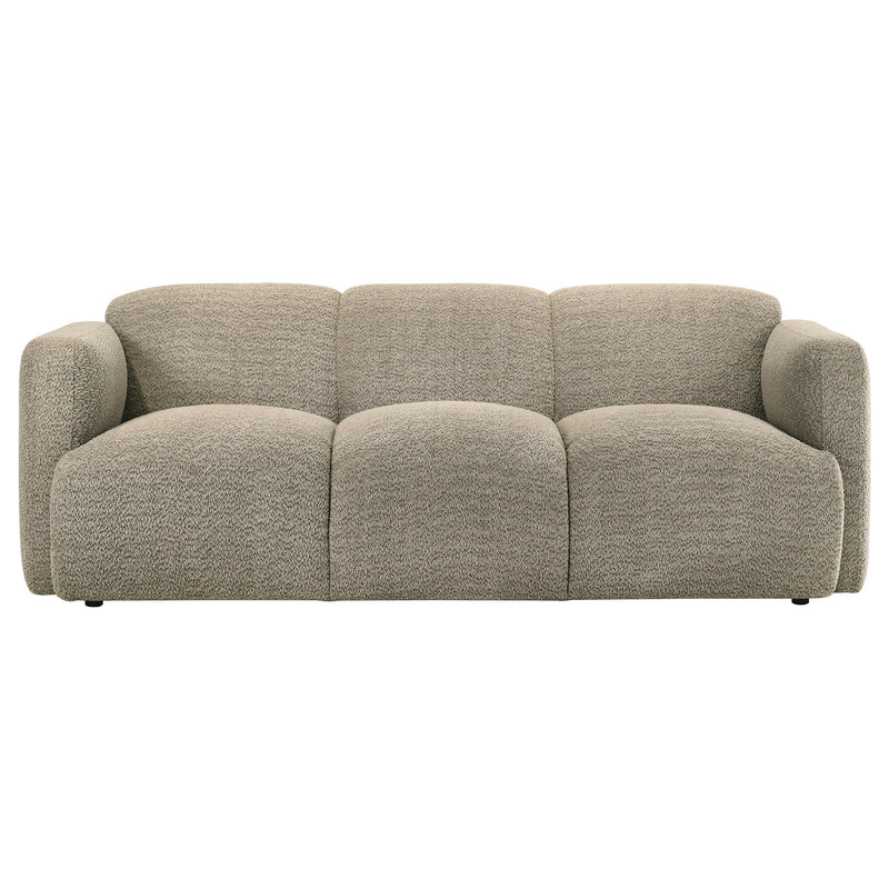 Dorset 3-piece Upholstered Round Track Arm Sofa Set Brown - detail 4