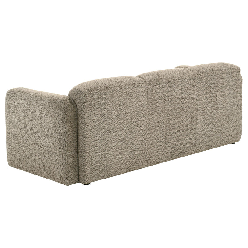 Dorset 3-piece Upholstered Round Track Arm Sofa Set Brown - detail 5