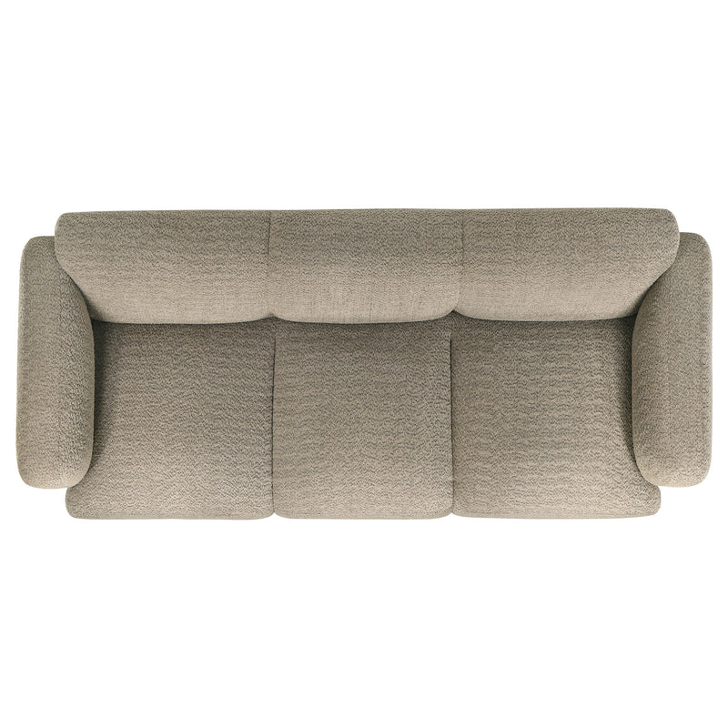 Dorset 3-piece Upholstered Round Track Arm Sofa Set Brown - detail 6
