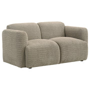 Dorset 3-piece Upholstered Round Track Arm Sofa Set Brown - detail 7