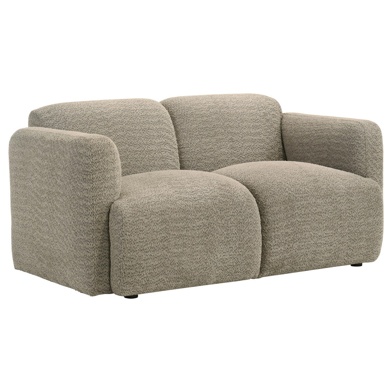 Dorset 3-piece Upholstered Round Track Arm Sofa Set Brown - detail 7