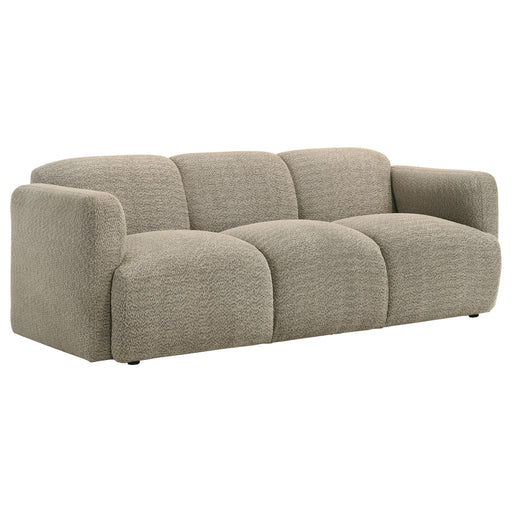 Dorset Fabric Upholstered Round Track Arm Sofa Brown - alternate view