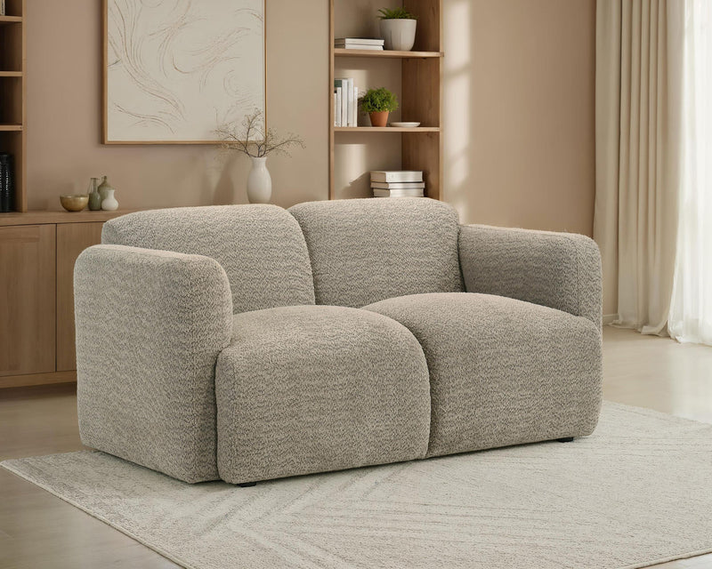 Dorset Fabric Upholstered Round Track Arm Loveseat