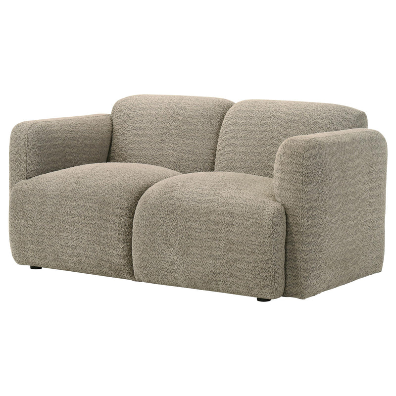 Dorset Fabric Upholstered Round Track Arm Loveseat