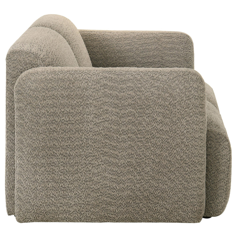 Dorset Fabric Upholstered Round Track Arm Loveseat