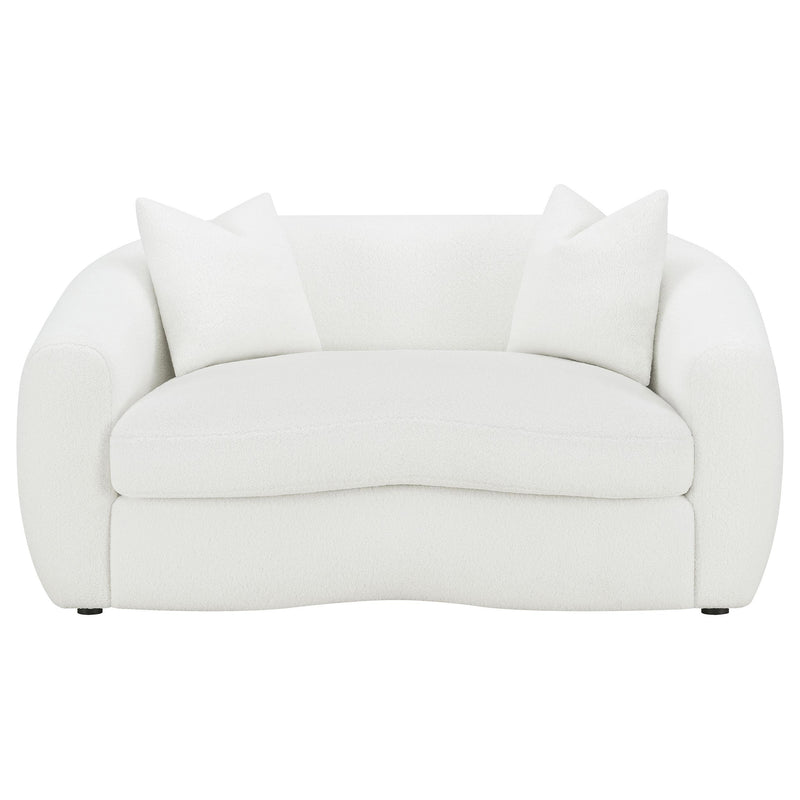 Isabella 2-piece Faux Sheepskin Upholstered Sofa Set Natural