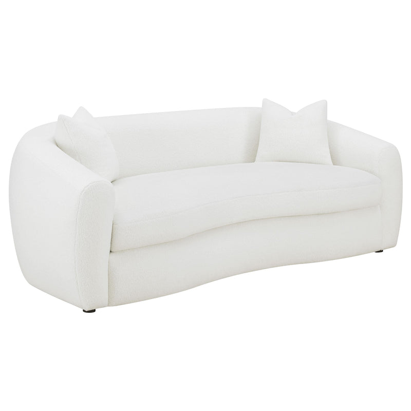 Isabella 3-piece Faux Sheepskin Upholstered Sofa Set Natural - detail 3