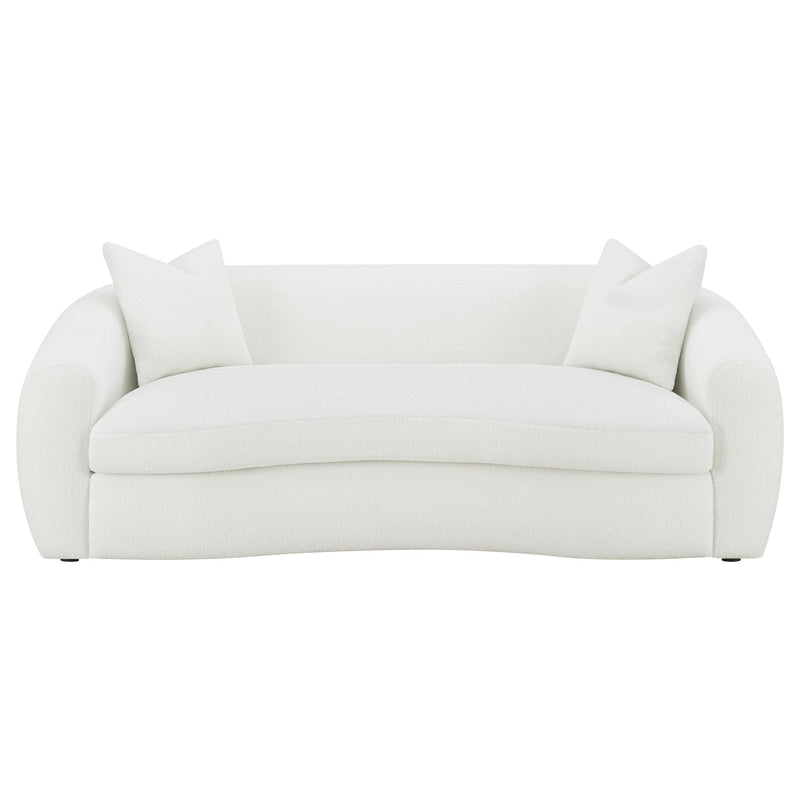 Isabella 3-piece Faux Sheepskin Upholstered Sofa Set Natural - detail 4