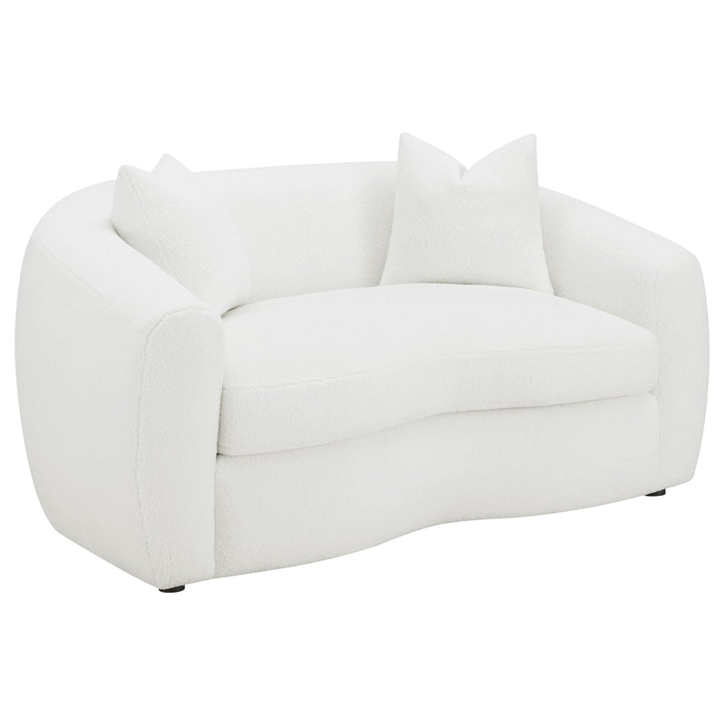Isabella 3-piece Faux Sheepskin Upholstered Sofa Set Natural - detail 6