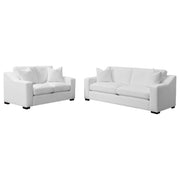 Ashlyn 2-piece Upholstered Sloped Arm Sofa Set White - alternate view
