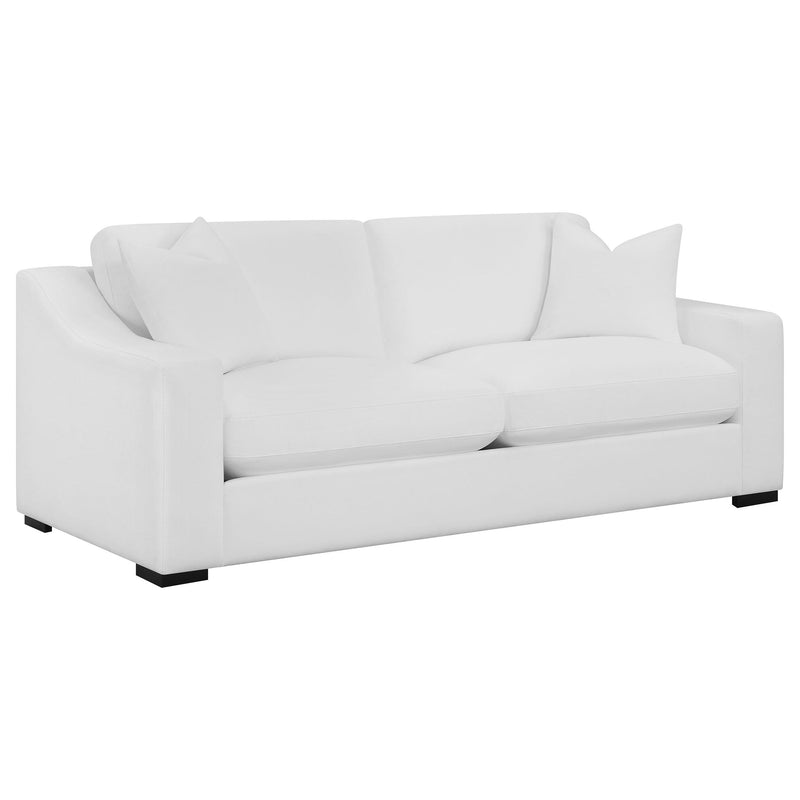 Ashlyn 2-piece Upholstered Sloped Arm Sofa Set White - detail 3