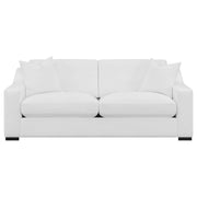 Ashlyn 2-piece Upholstered Sloped Arm Sofa Set White - detail 4