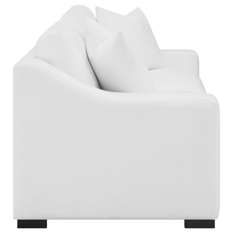 Ashlyn 2-piece Upholstered Sloped Arm Sofa Set White - detail 6