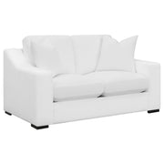 Ashlyn 2-piece Upholstered Sloped Arm Sofa Set White - detail 7