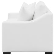 Ashlyn Upholstered Sloped Arm Loveseat White - detail 5