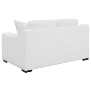 Ashlyn Upholstered Sloped Arm Loveseat White - detail 6