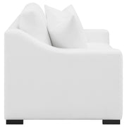 Ashlyn Upholstered Sloped Arm Loveseat White - detail 8