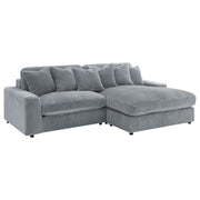 Blaine Upholstered Reversible Chaise Sectional Sofa Fog - alternate view
