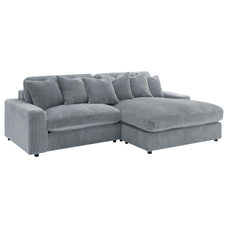 Blaine Upholstered Reversible Chaise Sectional Sofa Fog - alternate view